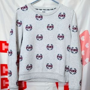 PINK Victoria's Secret Crest Logo Pullover NWOT S/M ❤️